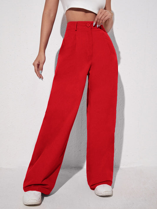 EZwear Women's Solid Color Casual Long Pants