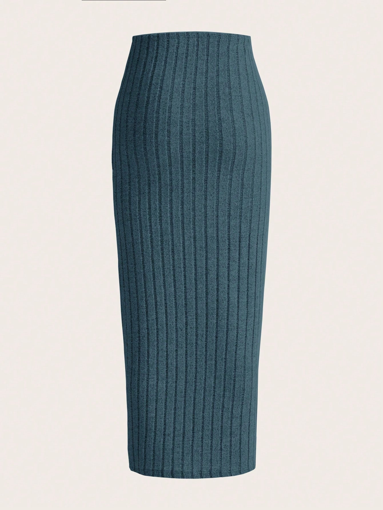 EZwear Solid Ribbed Knit Skirt
