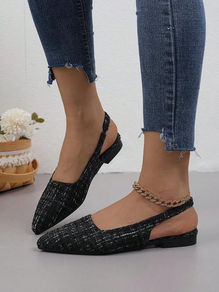 Factory Direct Sales Vintage Style Women's Shoes, Retro Green Style, Ladies' Sandals With Covered Toes, Spring And Summer, Featuring Classic French Romanticism, Pointed And Extremely Comfortable Low-Heel Slippers