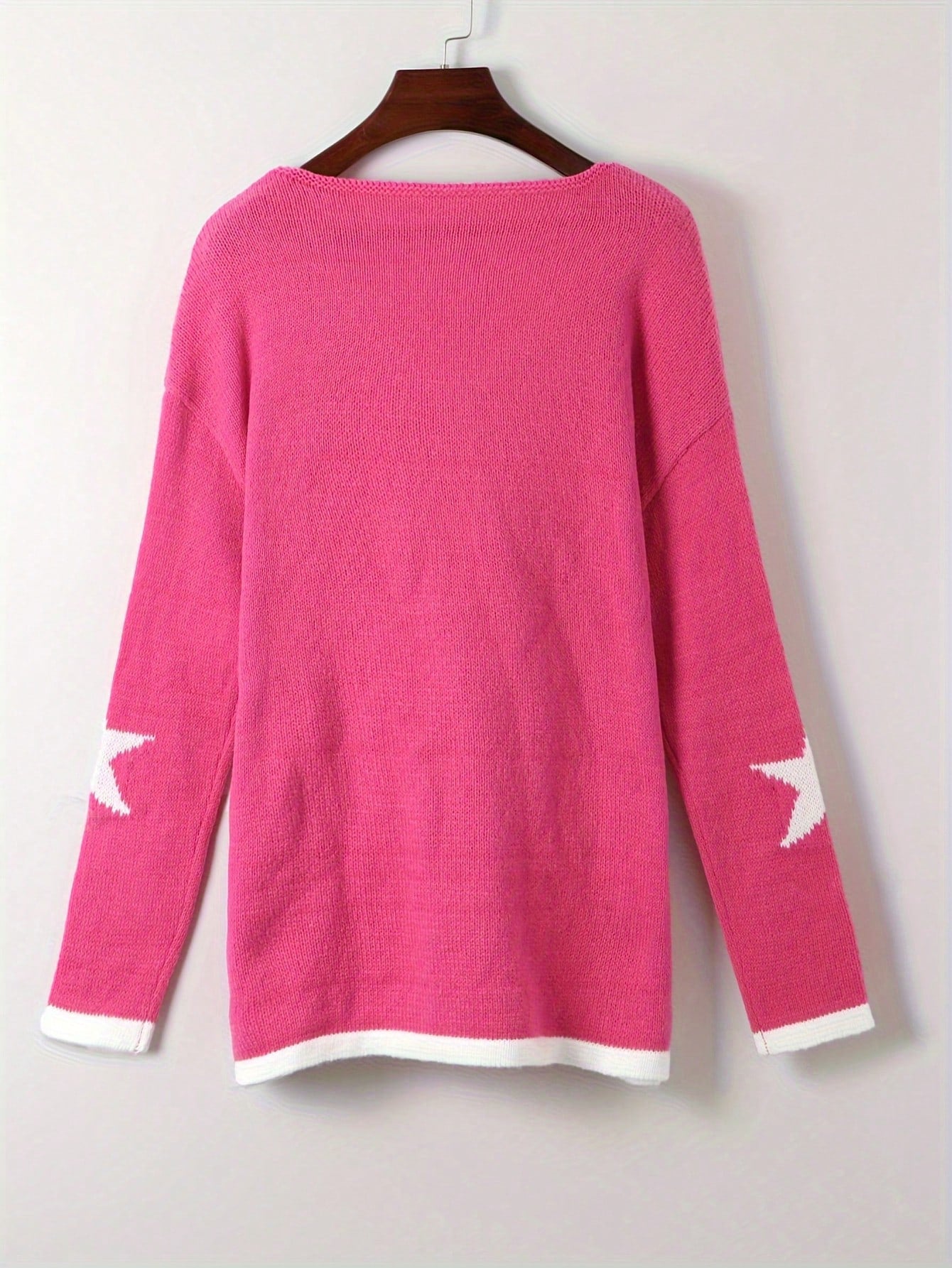 New Arrival Casual Plus Size Women's Star Pattern Pullover Sweater For Autumn/Winter